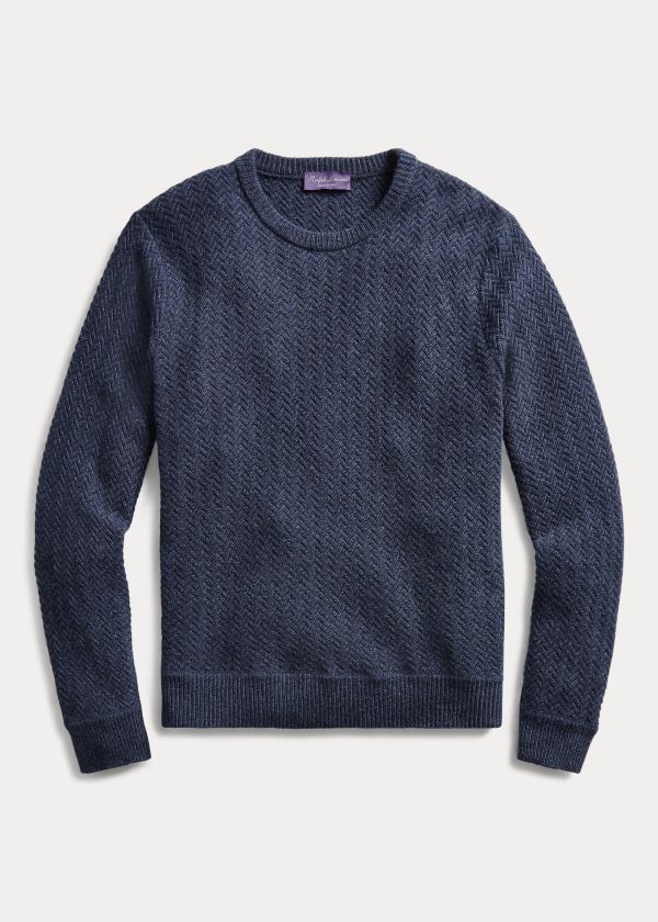 Ralph Lauren Cashmere Crewneck Striktrøje Herre Danmark (MFWSH9472)